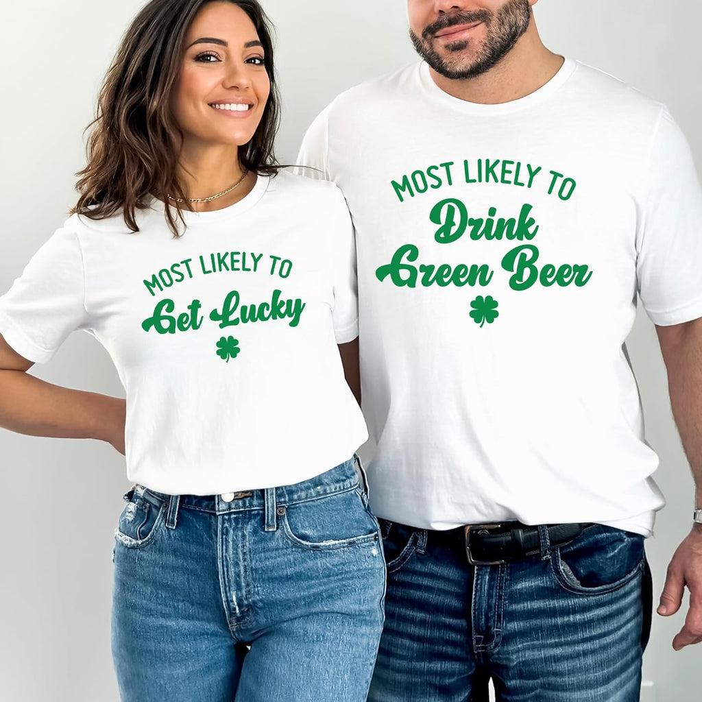 Funny St Patricks Day Shirt Most Likely To St Patricks Shirt 40 Qoutes Women And Men Saint Patricks Day Tshirts Matching Family Tshirts Custom Text St Patty'S Day Womens Tees Multicolor
