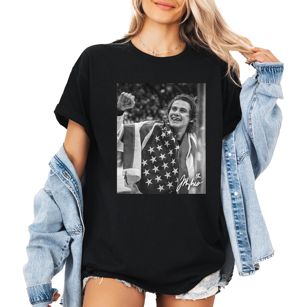 Jack Hughes Shirt, Usa Olympic Gold Medal Hockey Jack Hughes Tshirt, Patriotic Hockey Shirt, American Hockey Pride Gift Shirt