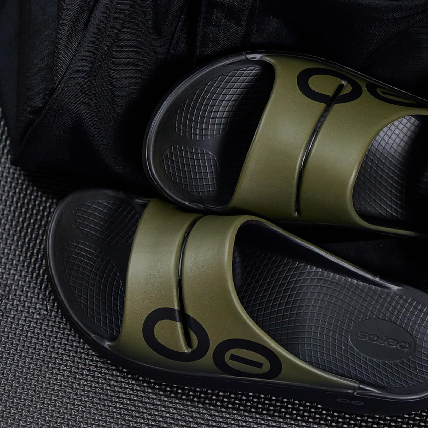 Oofos Ooahh Sport Recovery Slide, Tactical Green - Women’S Size 12, Men’S Size 10