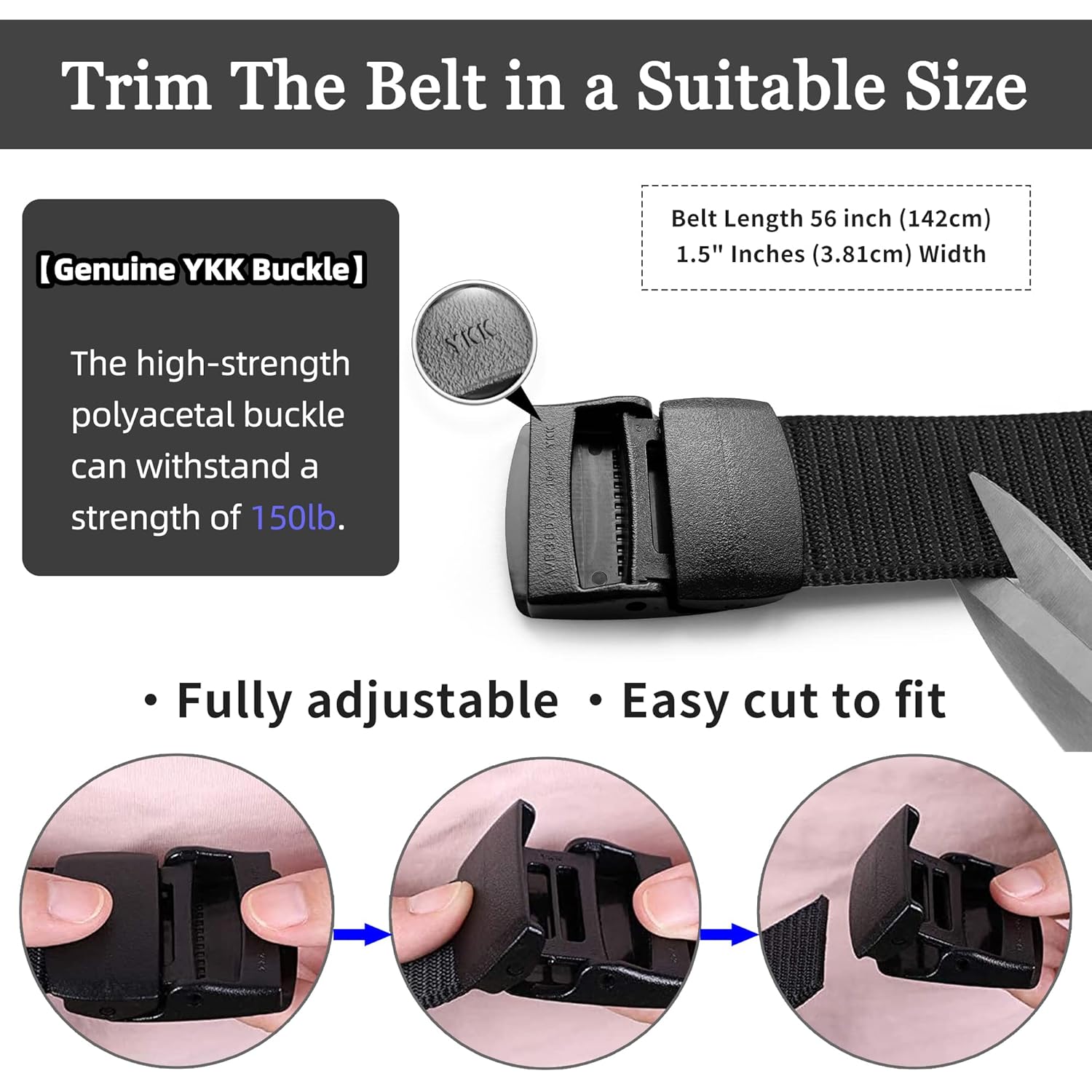 Mile High Life Nylon Web Belt Outdoor Military Belt With Tsa Safe Plastic Buckle Belt