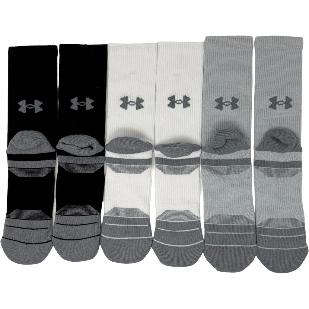 Under Armour Men'S Ua Performance Tech Cushioned Crew Socks - 6 Pack