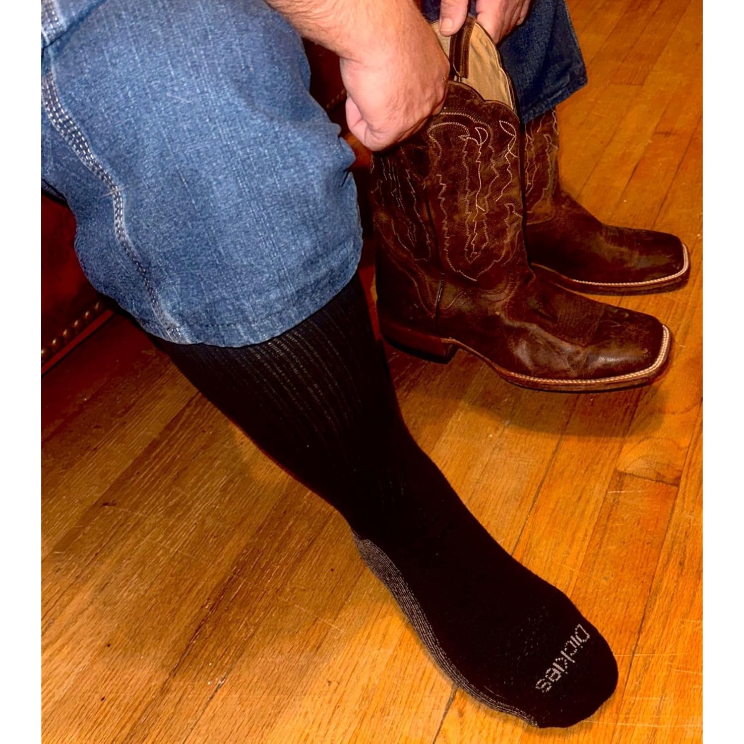 Dickies Men'S Dri-Tech Moisture Control Boot-Length Socks, Available In L-Xl (6, 12 Pairs)