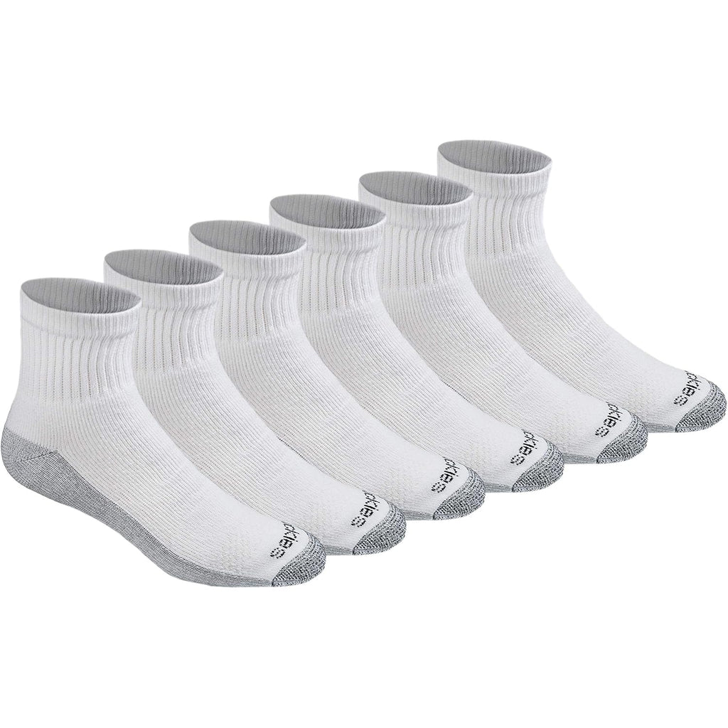 Dickies Men'S Dri-Tech Moisture Control Quarter Socks, Available In M-Xxl (6, 12, 18 Pairs)