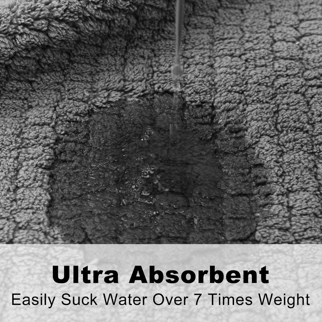 Men'S Bathrobes With Hood, Soft Long Towel Robe For Men - Super Absorbent Quick Dry Yet Warm