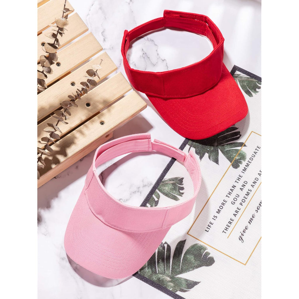 10 Pieces Sports Sun Visor Hats Adjustable Visor Cap Athletic Visor Hat For Men Women Multicoloured