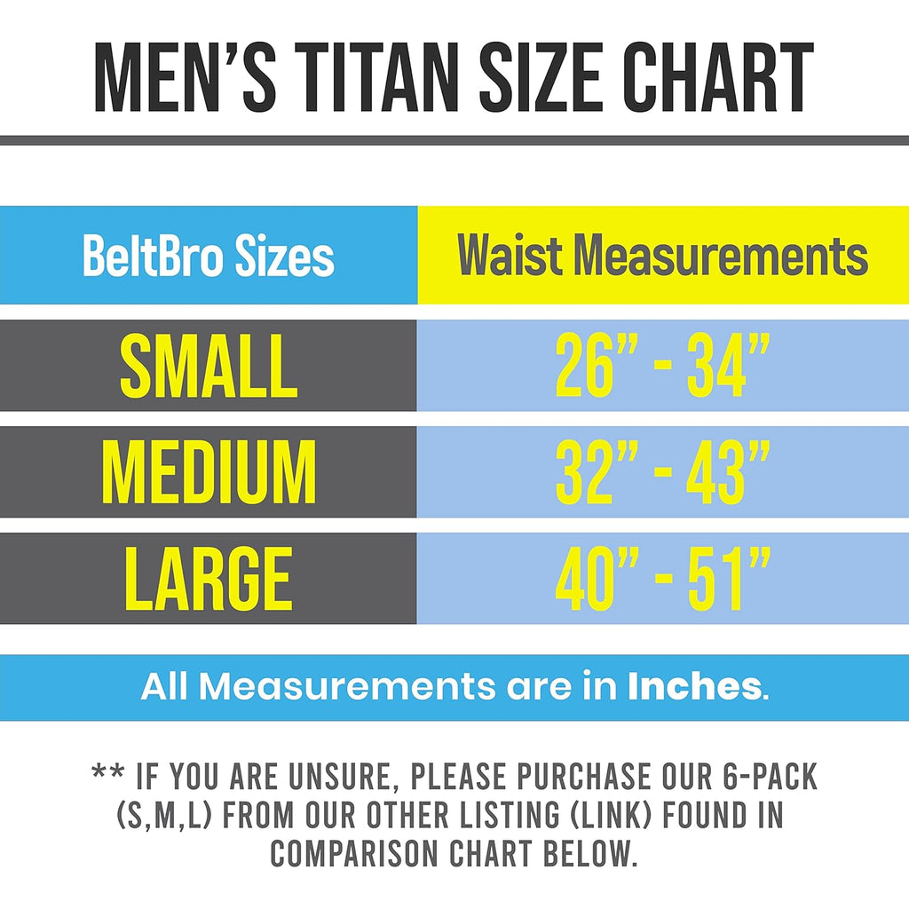 Beltbro Titan No Buckle Elastic Belt For Men — Fits 1.5 Inch Belt Loops, Comfortable And Easy To Use