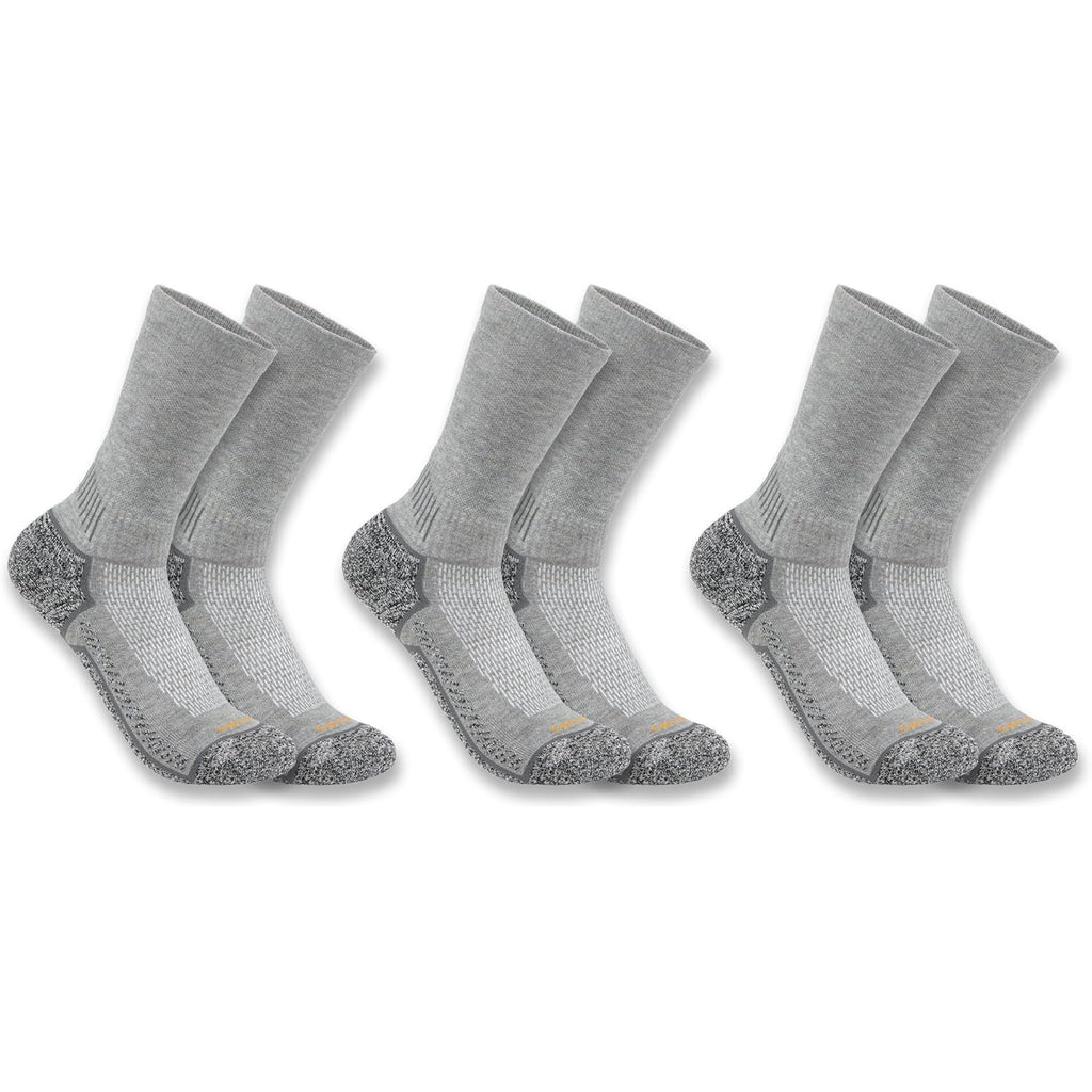 Carhartt Men'S Sc4223M Force® Midweight Crew Sock 3-Pack
