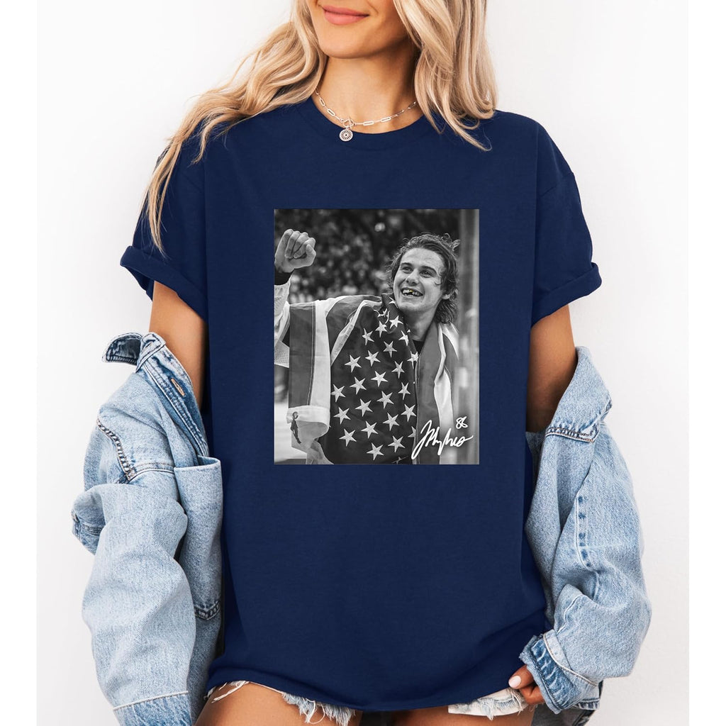 Jack Hughes Shirt, Usa Olympic Gold Medal Hockey Jack Hughes Tshirt, Patriotic Hockey Shirt, American Hockey Pride Gift Shirt