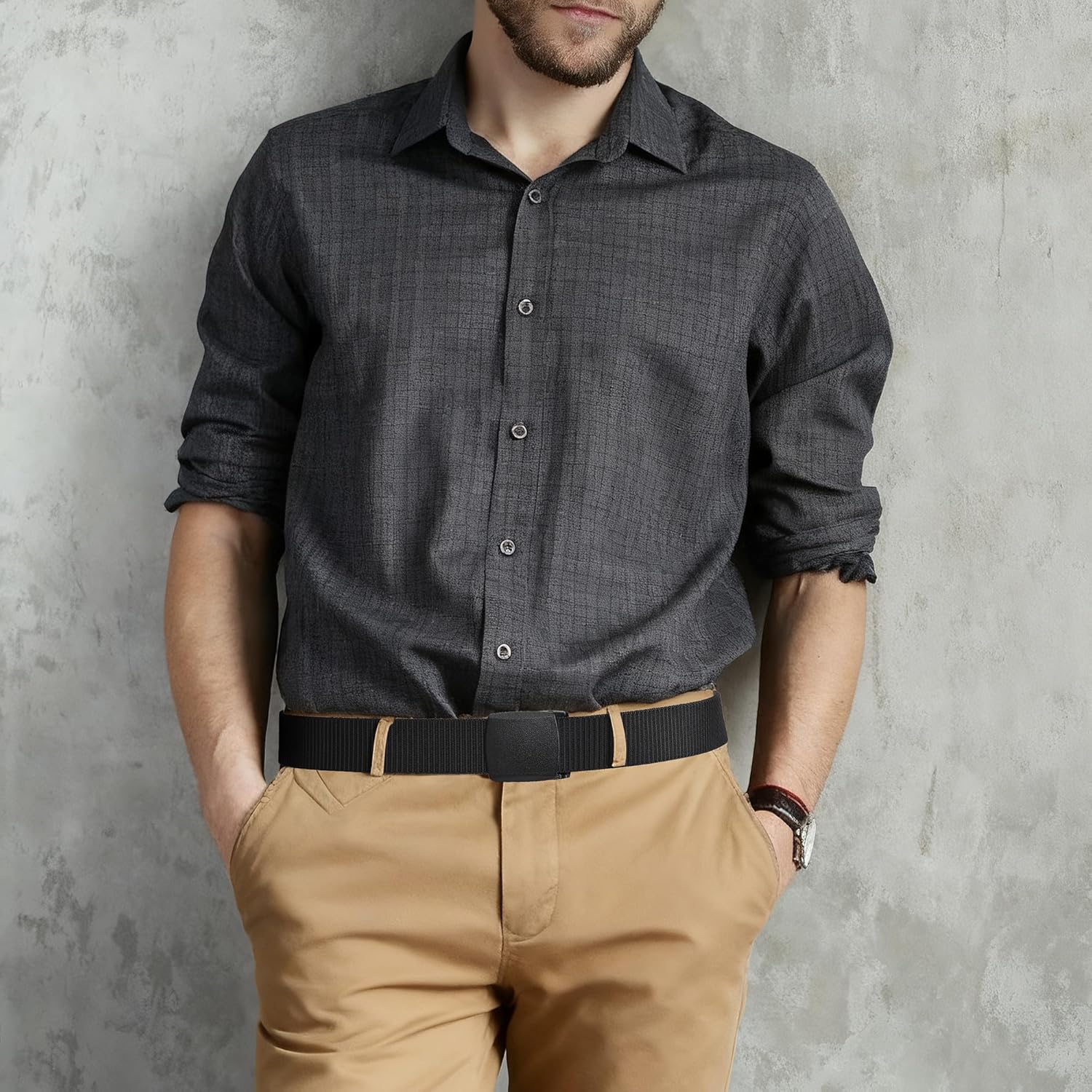 Mile High Life Nylon Web Belt Outdoor Military Belt With Tsa Safe Plastic Buckle Belt