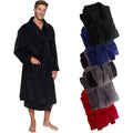 Ross Michaels Mens Robe Shawl Collar Wrap Style - Mid Length Plush Fleece Bathrobe