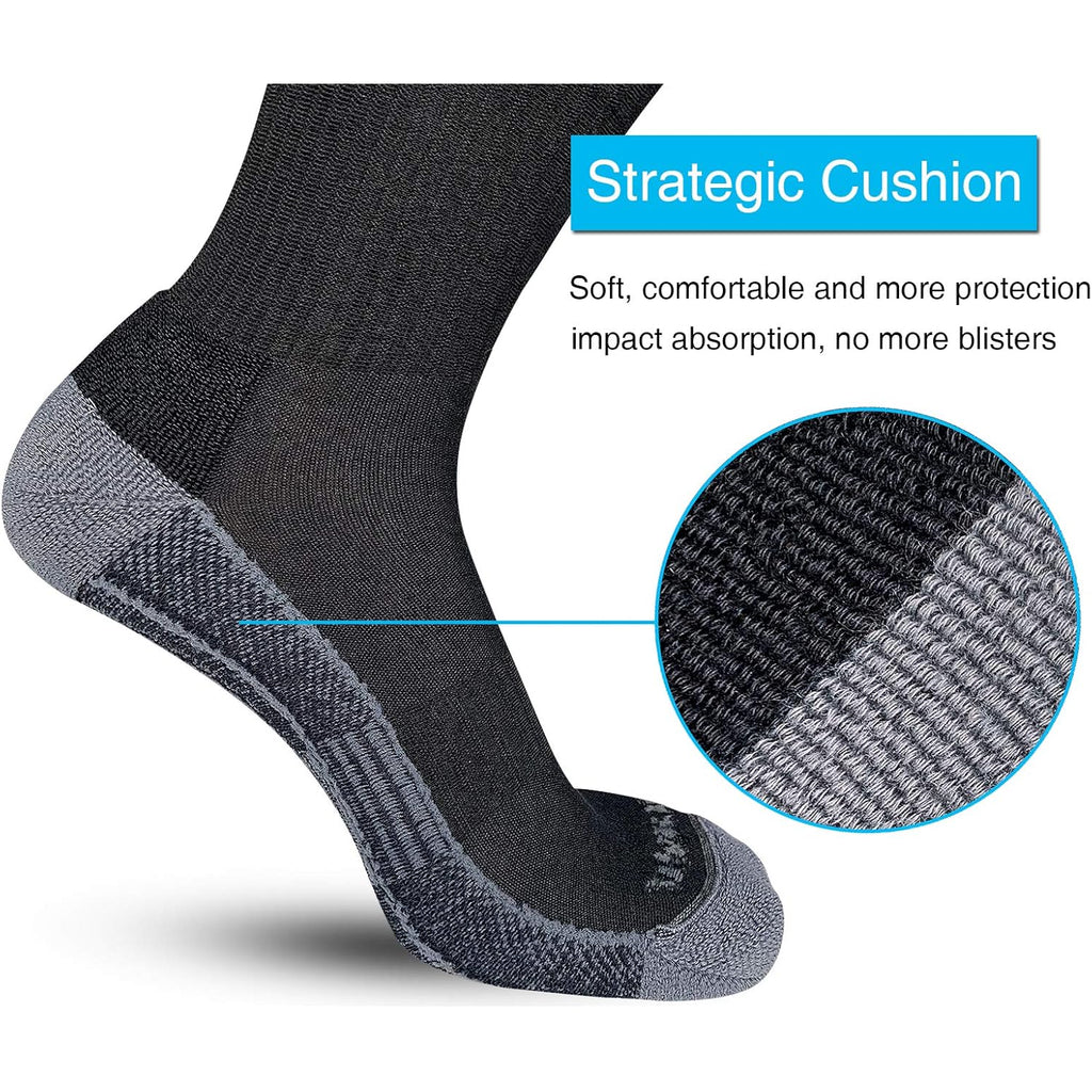 Aptyid Men'S Moisture Wicking Cushioned Crew Work Boot Socks (4-6 Pairs)