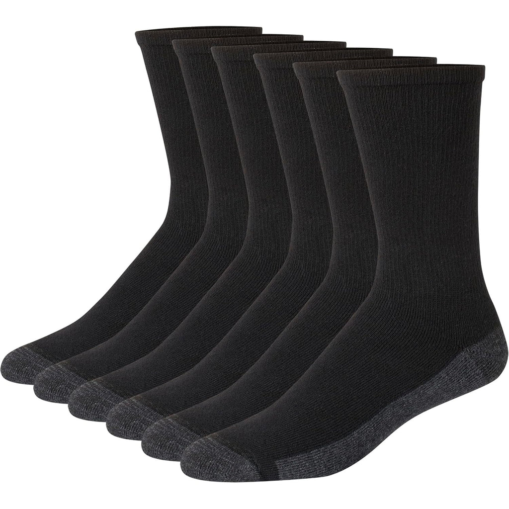 Hanes Mens Max Cushioned Crew Socks, Moisture-Wicking With Odor Control, Multi-Packcrew Sock
