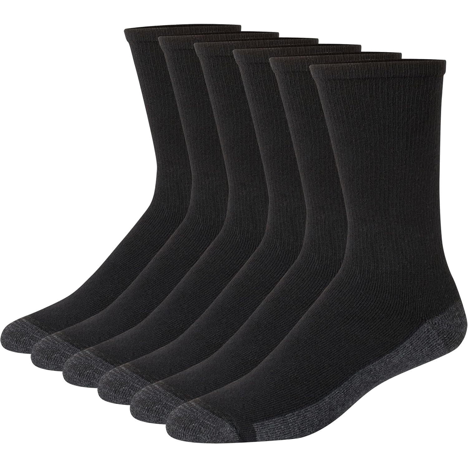 Hanes Mens Max Cushioned Crew Socks, Moisture-Wicking With Odor Control, Multi-Packcrew Sock