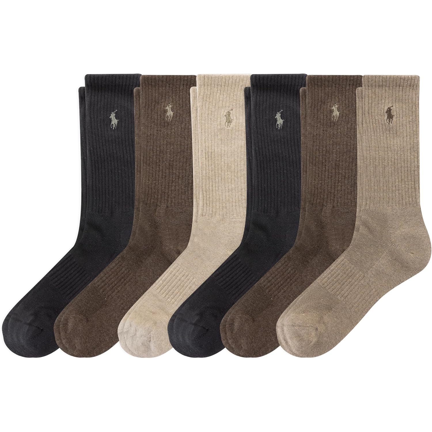 Polo Ralph Lauren Men'S Performance Crew Socks 6 Pack