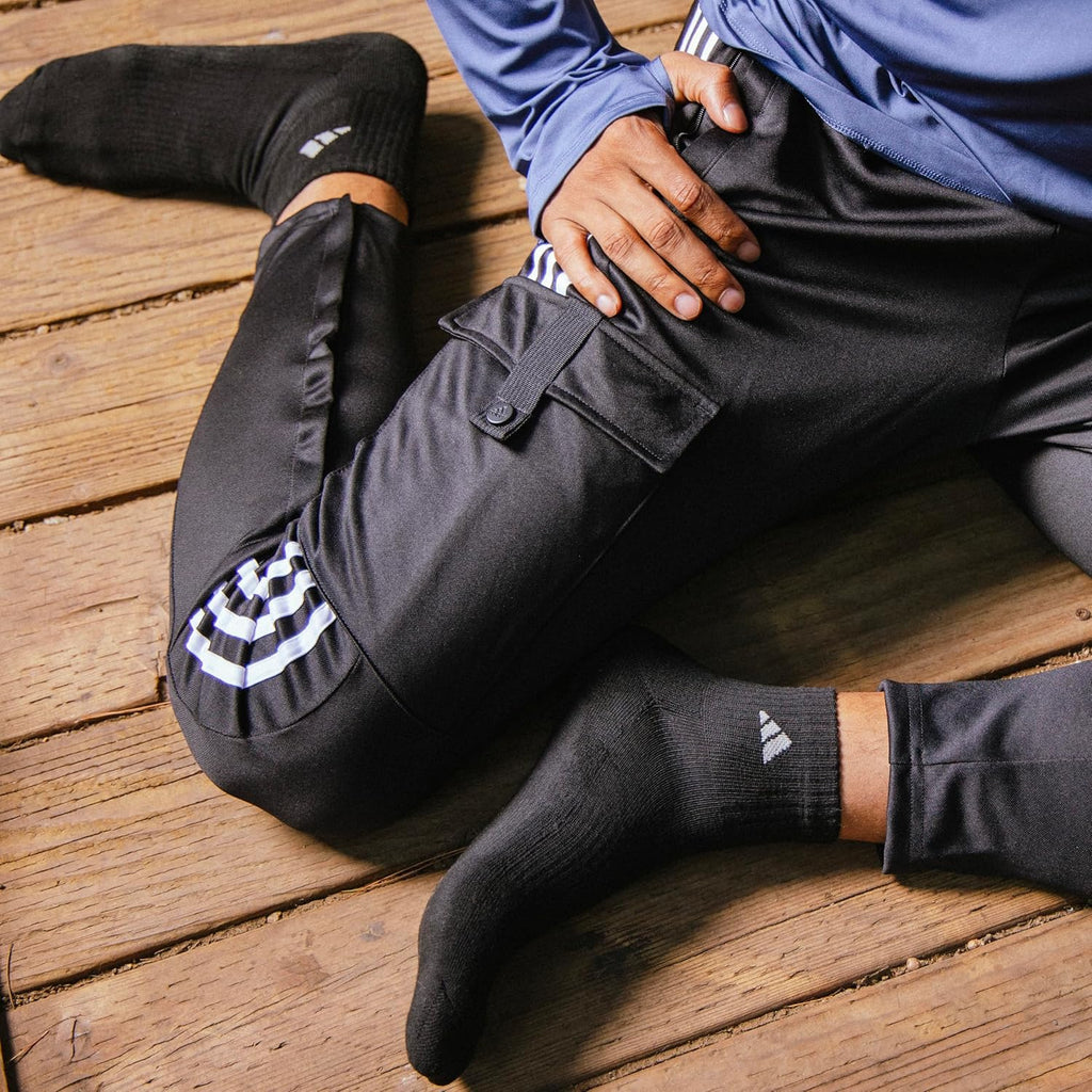 Adidas Men'S Cushioned Quarter Ankle Socks (3 Pairs) Durable & Comfortable