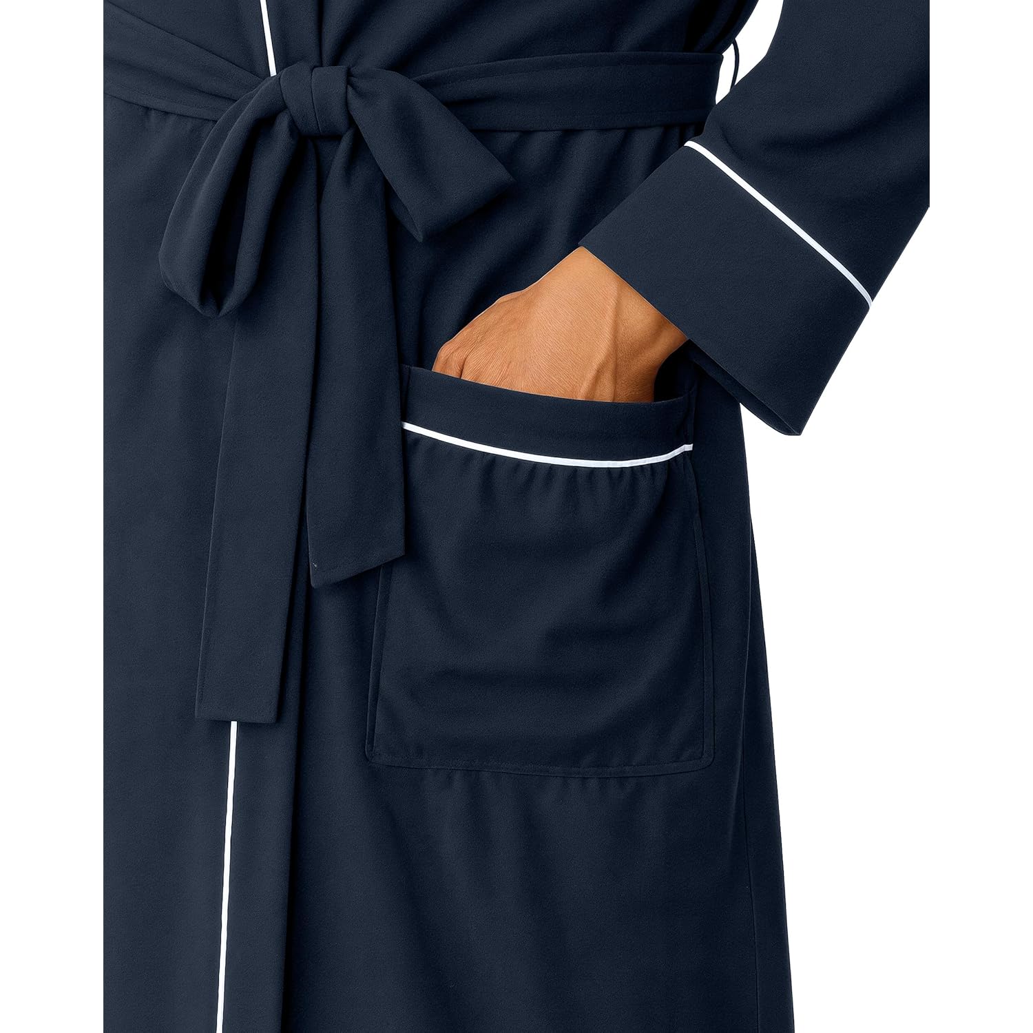 Ny Threads Men'S Robe Cotton Blend Knit Bathrobe